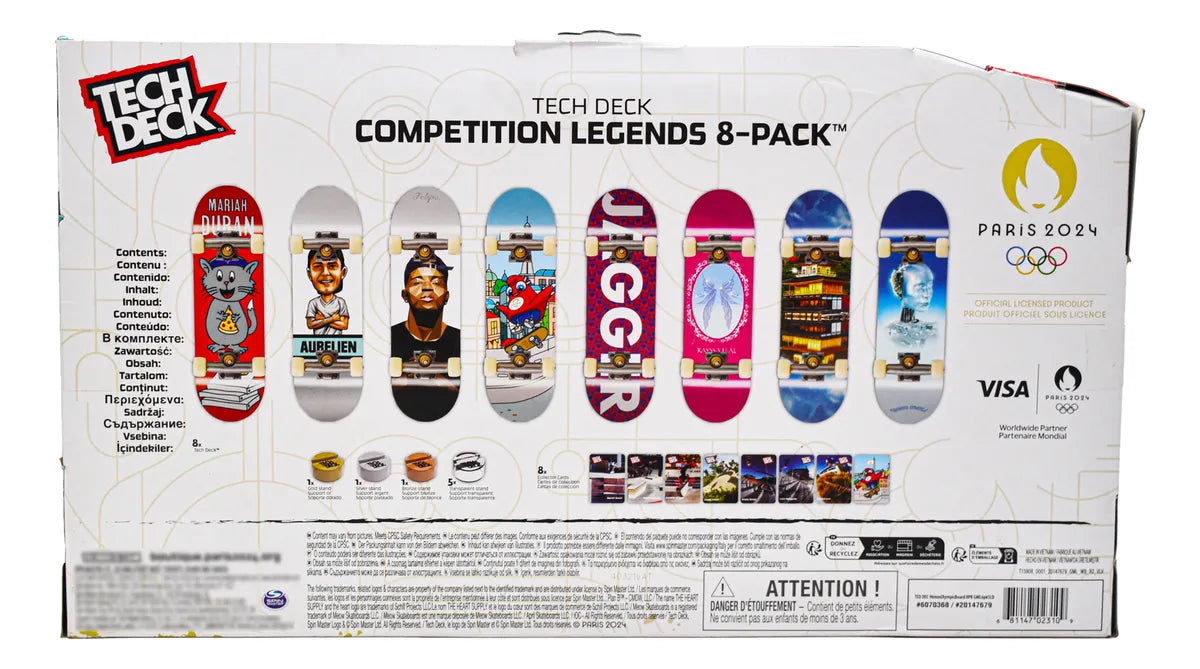 Tech Deck Paris 2024 Competition 8 Pack Spin Master Cf Multicolor Beige