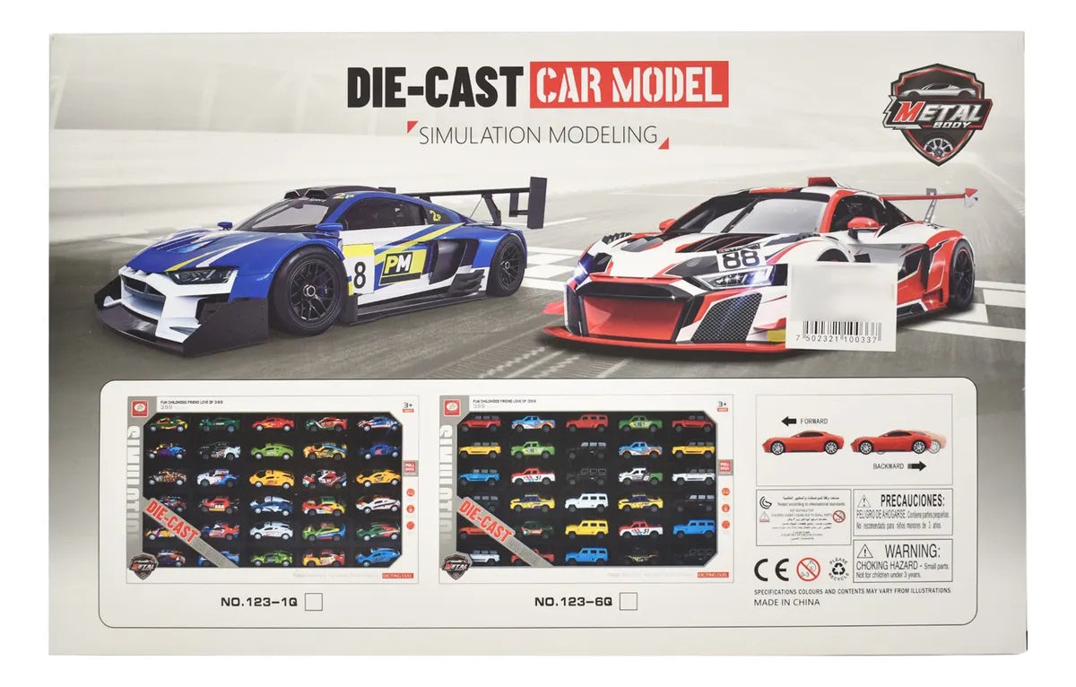 399 Youwan Set 30 Vehiculos De Friccion 123-1g Construct Multicolor