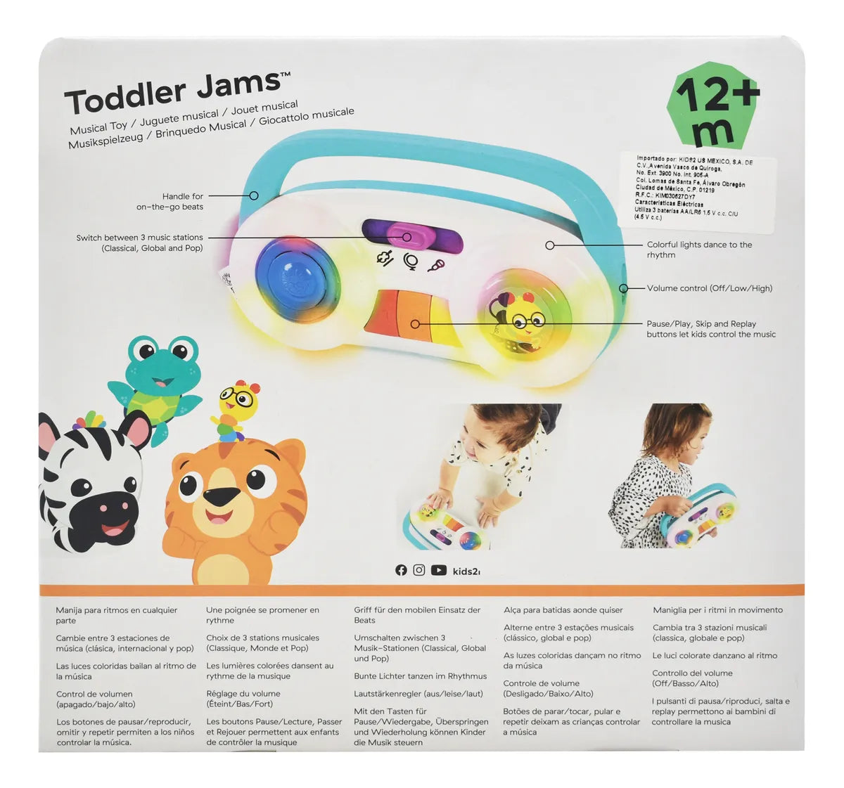 Juego Musical Toddler Jams Luz 30 Sonidos Baby Einstein