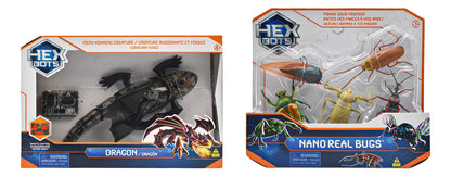 Hex Bots Pack 2 Sets Dragon Negro Y Nano Bugs Spin Master Dragón Negro