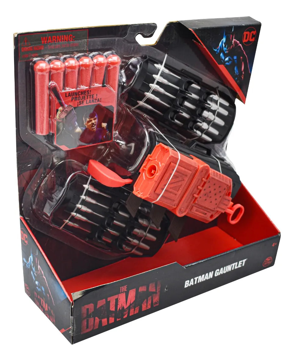 Dc The Batman Guantelete Lanzador 6 Dardos Spin Master Cd Negro/rojo