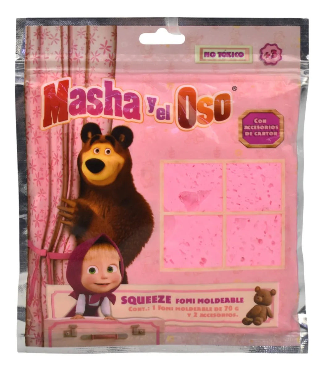 Masha Y El Oso Foami Moldeable Pack 12 Pzas Bestway Rosa