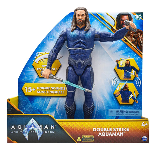 Dc Aquaman Double Strike Figura Luz Y Sonido Spin Master Cd