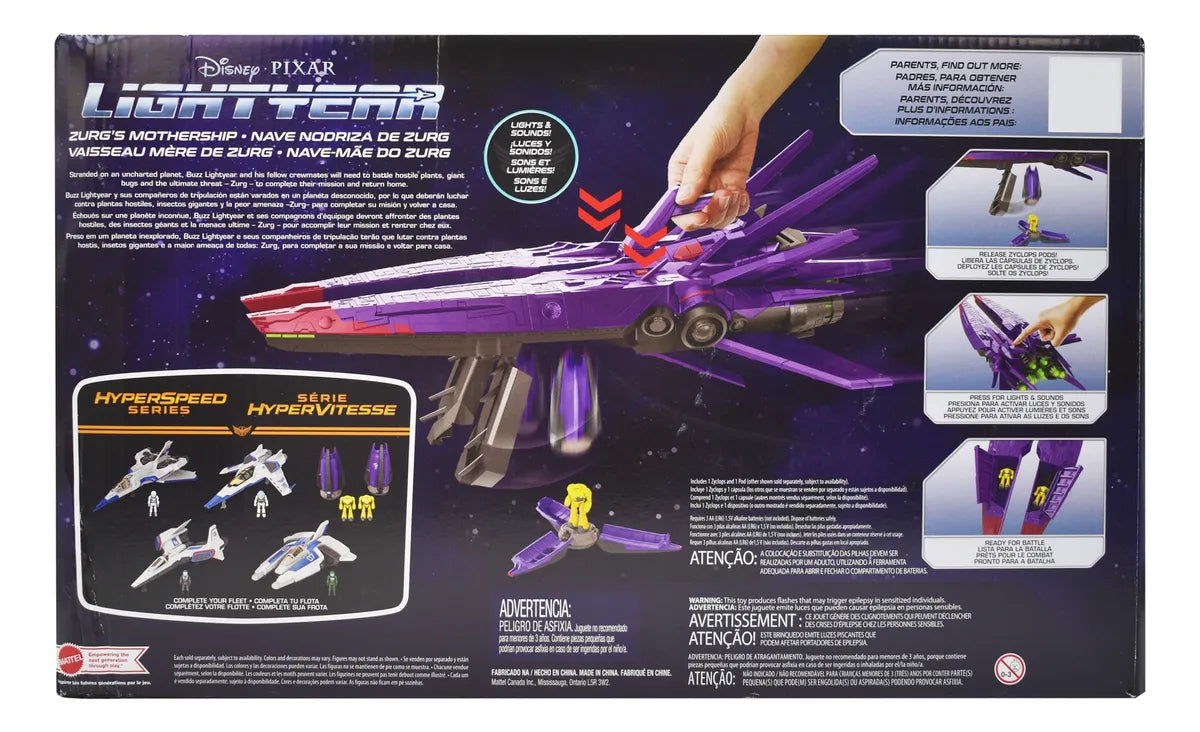 Disney Lightyear Nave Nodriza Zurg Hyperspeed 50cm Mattel Cd