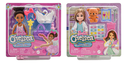 Barbie Chelsea Can Be Profesiones Pack 2 Muñecas Mattel
