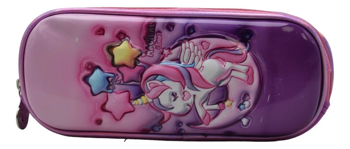 Mochila Unicornio Magical Kit 3pz Primaria Ll24bpp529 Lila 3d