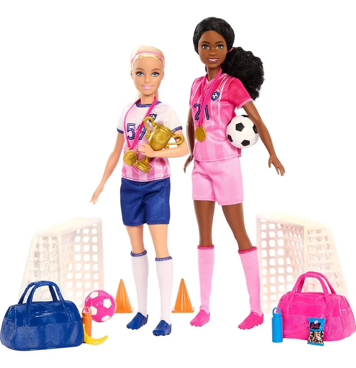 Barbie Futbol Play Set 15 Accesorios 2 Muñecas 29cm Mattel