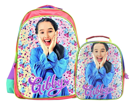 Mochila Y Lonchera Gibby 3d Primaria 5859 5861 Atm Coral Impresion 3d