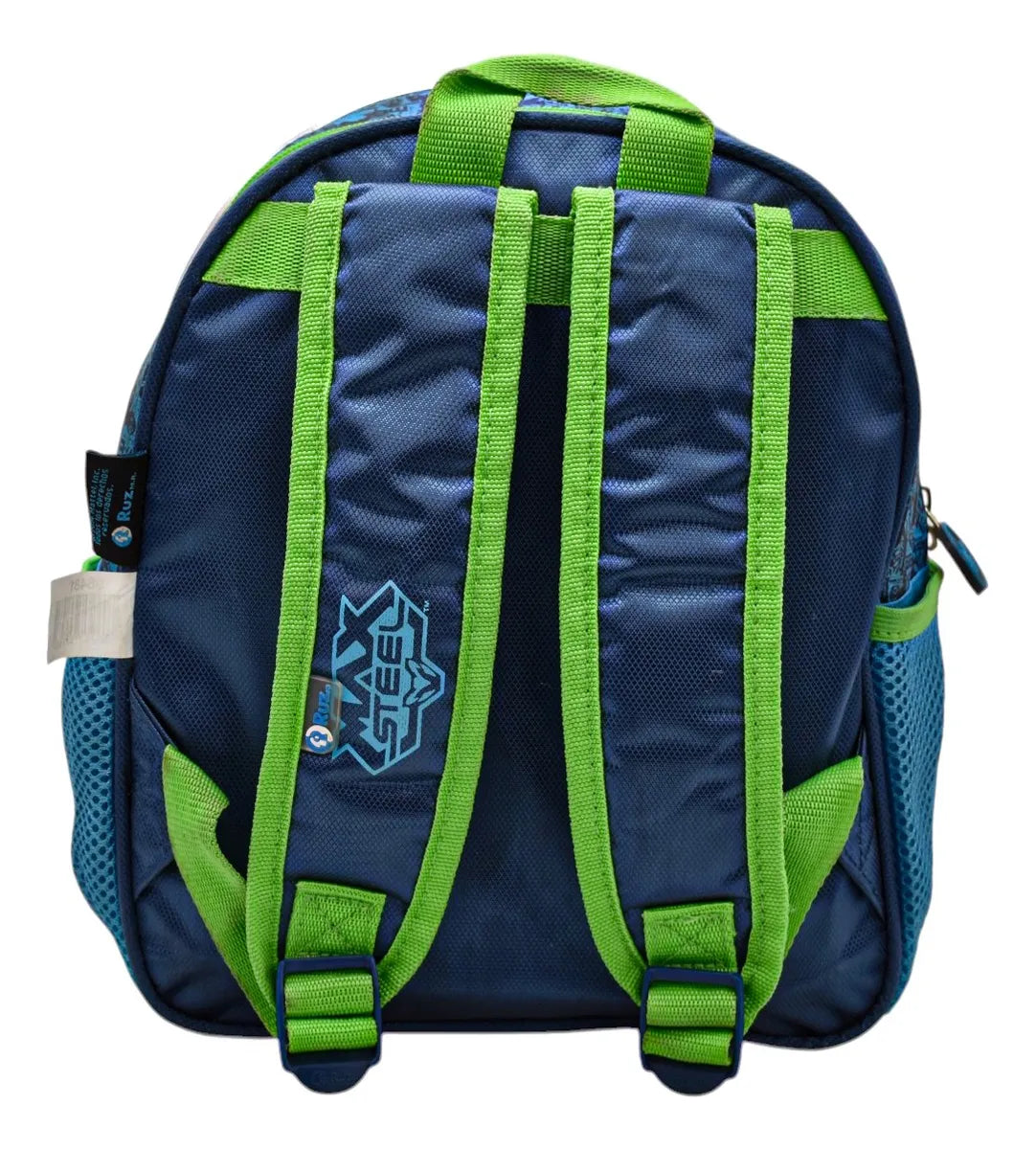 Mini Back Pack Max Steel Going Turbo Estampado Glitter 98481 Ruz Con Detalle Azul Glitter