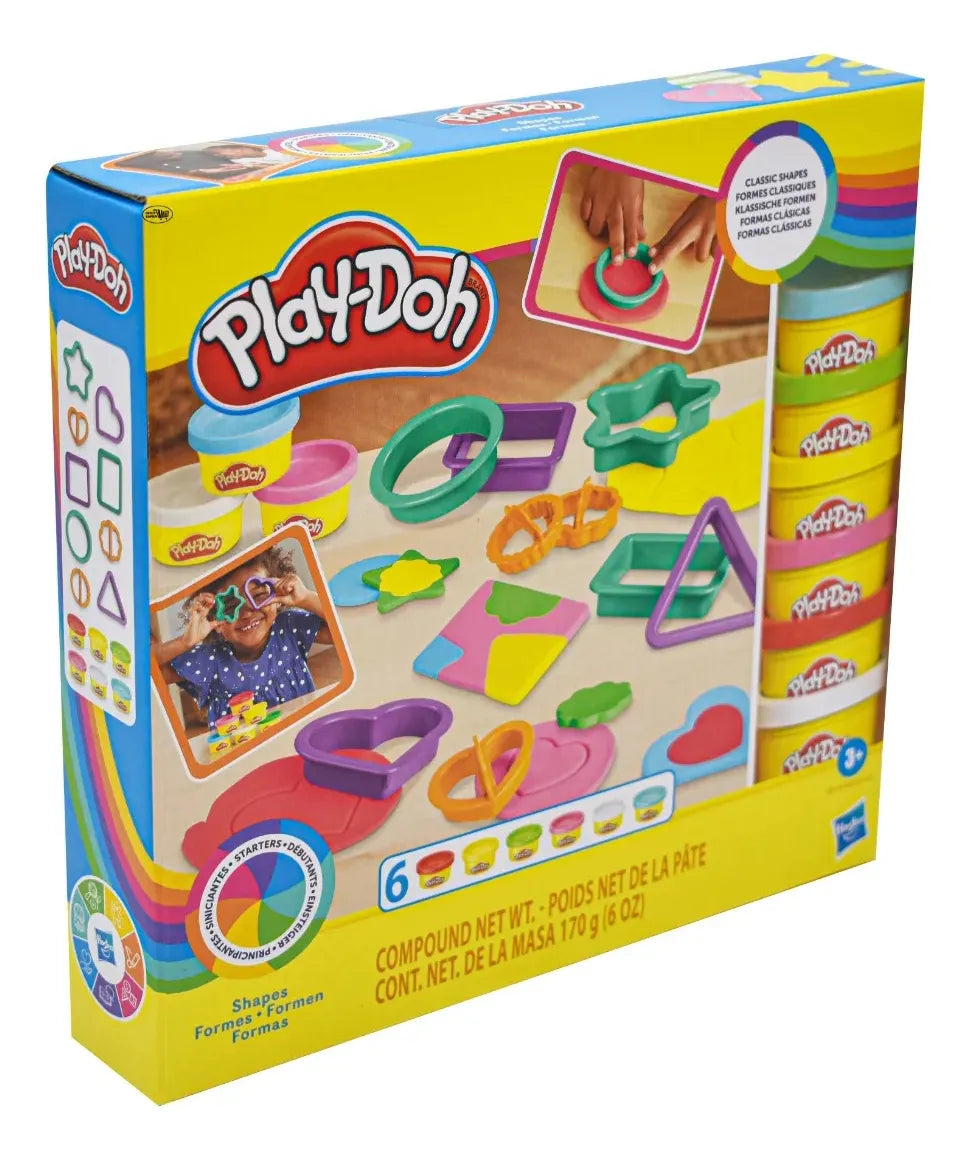 Play Doh Formas 6 Botes Y 9 Moldes 170g Pack 4 Sets Hasbro Multicolor