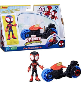 Juguete Spiderman Miles Morales Moto Disney Junior Hasbro