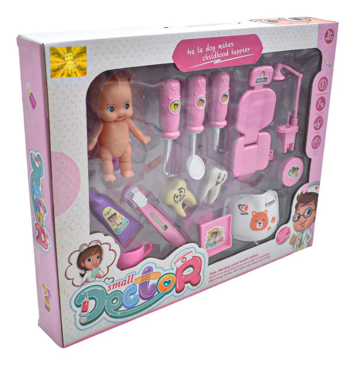 Set De Dentista Con 14 Pz Color Rosa Small Doctor Df546-90ab