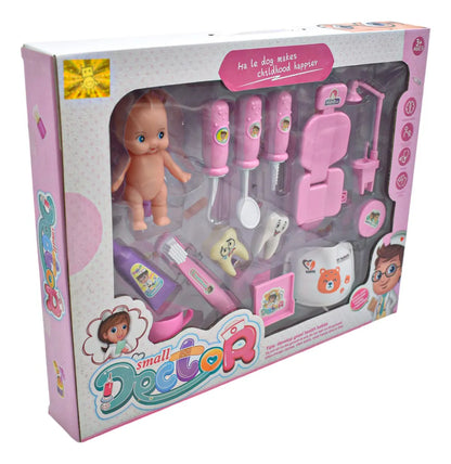 Set De Dentista Con 14 Pz Color Rosa Small Doctor Df546-90ab