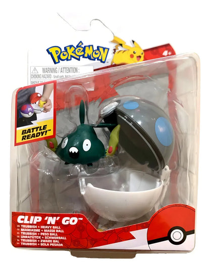 Pokemon Clip N Go Trubbish Con Peso Ball 5cm Jazwares