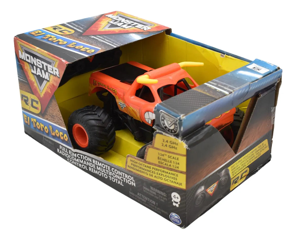 Monster Jam El Toro Loco Radio Control 1:24 Spin Master Cf Naranja Toro Loco