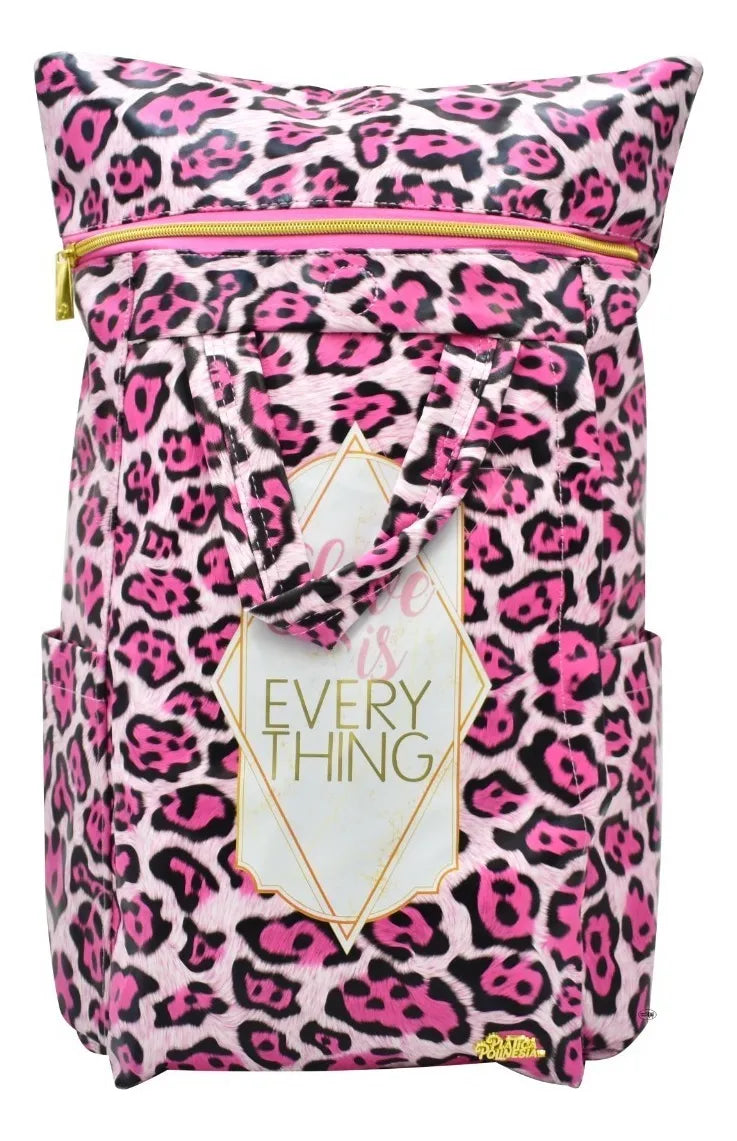 Mochila Platica Polinesia Love Is Every Thing Lisa Rosa Primaria Atm