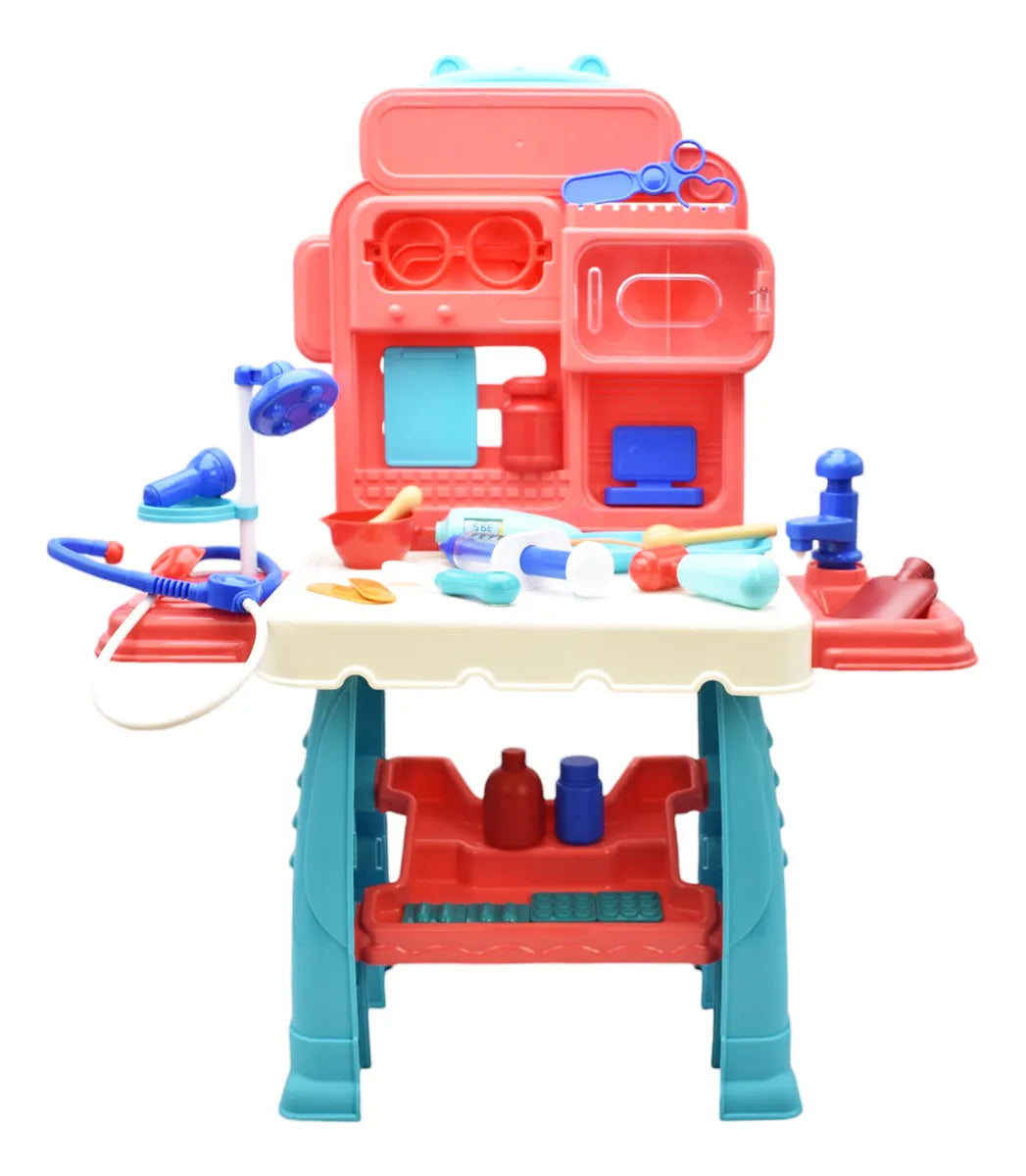 Set Medico Infantil 42 Piezas Rojo Health Care Desk 8134