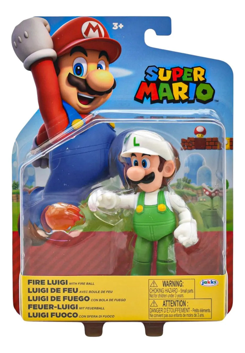 Super Mario Pack Luigi De Fuego Mario De Fuego Jakks Pacific