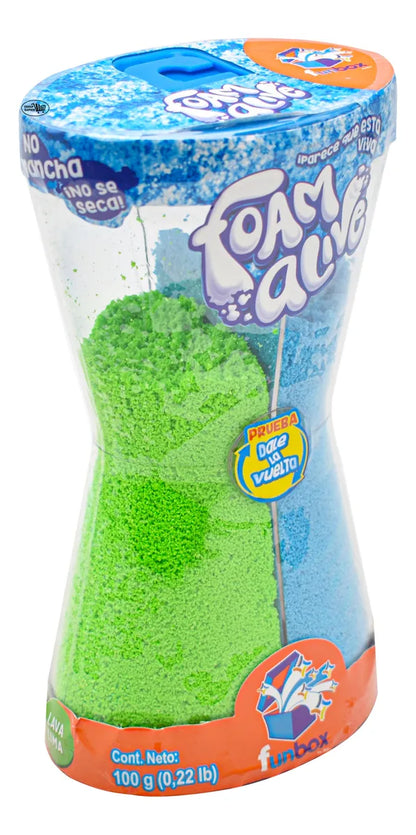 Foam Alive Sensory Moldable Foam Green and Blue Funbox Blue, Green