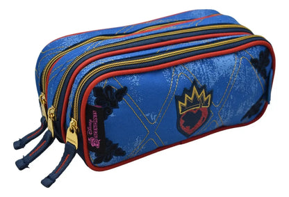 Mochila Y Lapicera Descendientes Corazon Primaria Chenson Azul Bordado