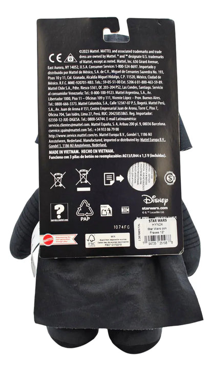 Star Wars Pack Peluche Trooper Y Vader Con Sonidos Mattel Blanco/negro