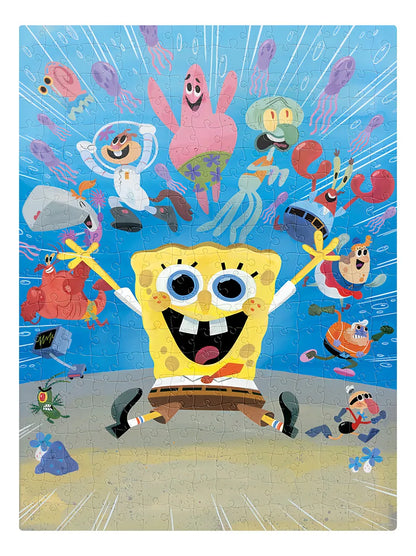 Rompecabezas Bob Esponja 300 Pzs Panorámico En Lata