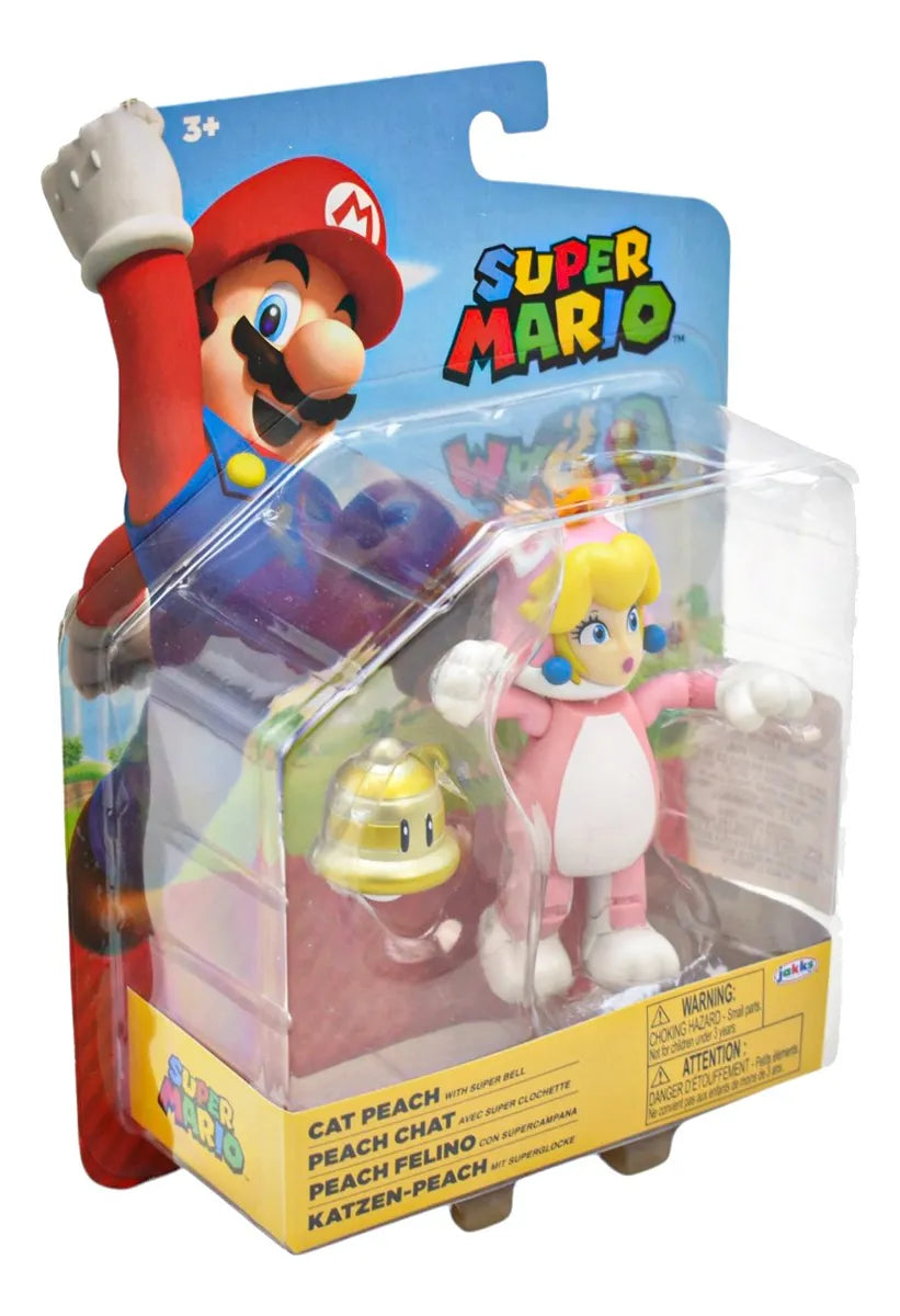 Super Mario Pack Cat Peach Y Mario Hoja Jakks Pacific Cf