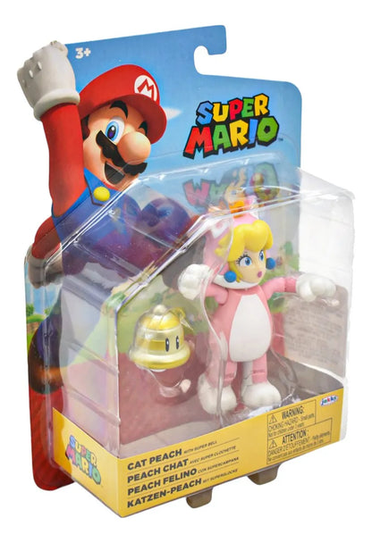 Super Mario Pack Cat Peach Y Mario Hoja Jakks Pacific Cf