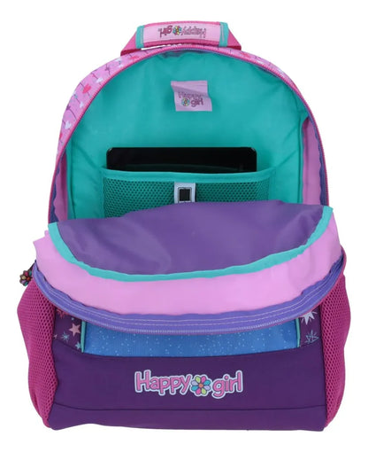 Mochila Grande Chenson Primaria Happy Girl Porta Tablet Color Violeta