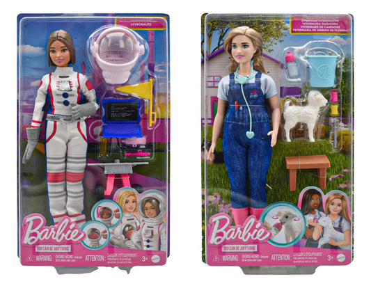 Barbie Profesiones Astronauta Y Veterinaria Ganadera Mattel