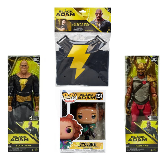 Dc Pack Black Adam 3 Figuras Y Capa Para Niño Spin Master