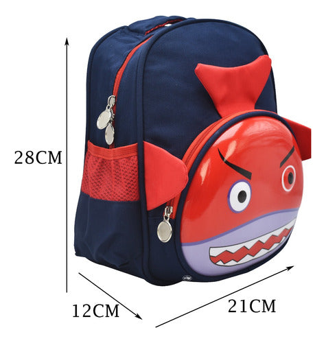 Mochila Tiburon Mini Backpack 3d Azul Ll23kbm017