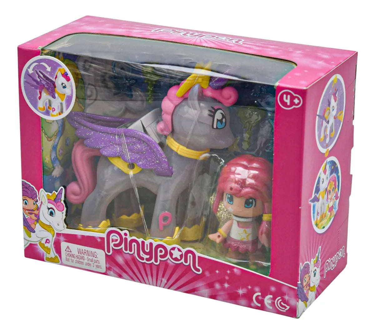 Pinypon Unicornio Volador Y Muñeca Pack 3 Piezas Famosa