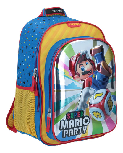 Super Mario Party Iridescent 3D Backpack for Primary School by Chenson, Blue, Iridescent Fabric Design, 3D