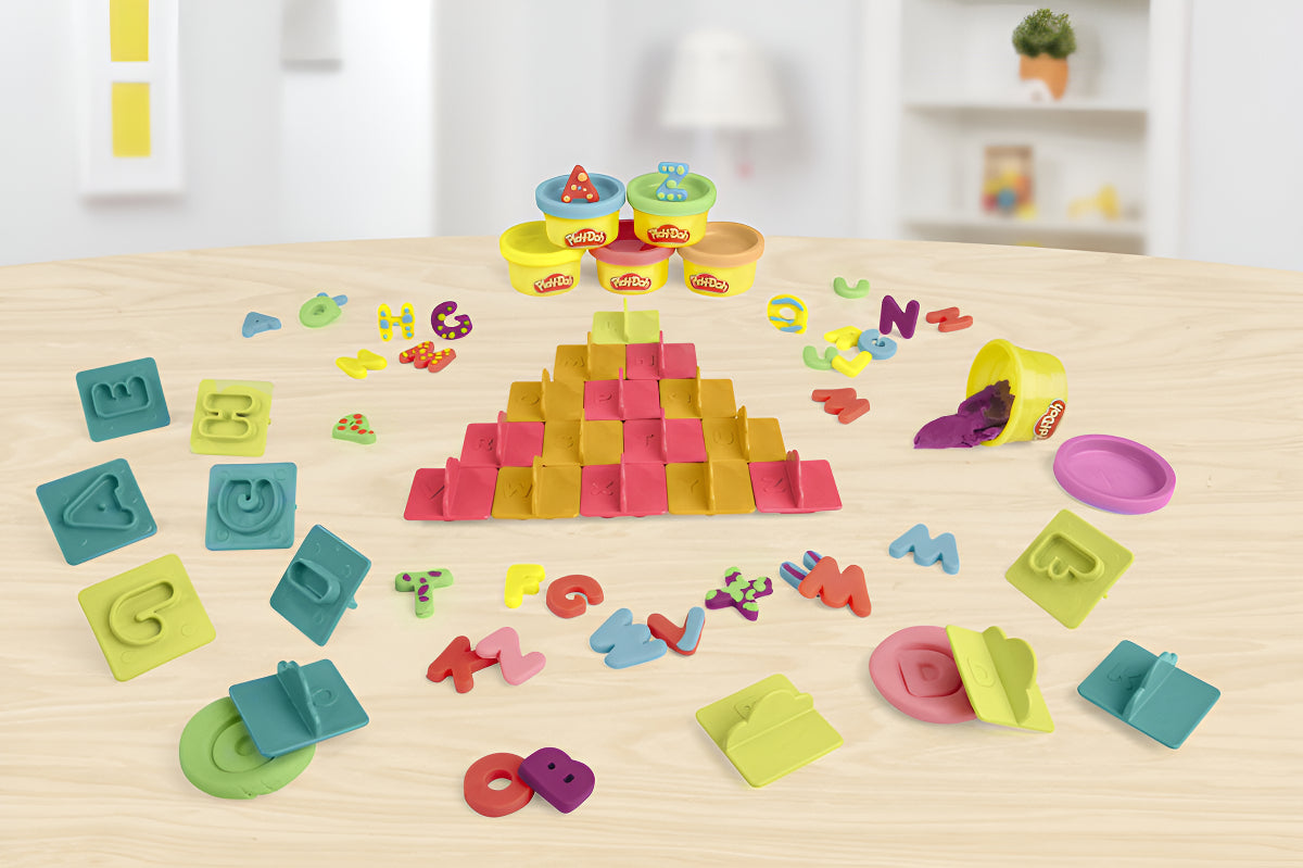 Set De Masas Hasbro Play-doh E8532 Fundamentals Letras con 26 sellos y 6 latas