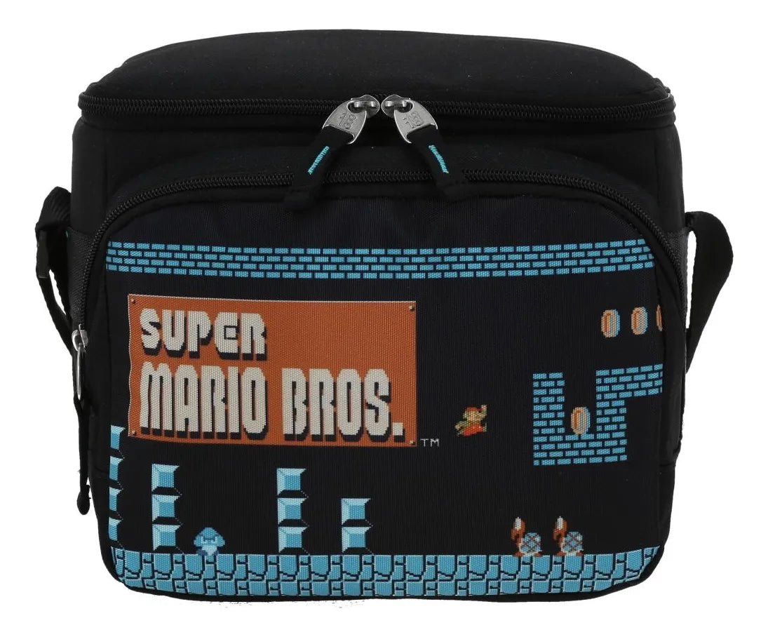 Super Mario Backpack and Lunchbox for Primary School, MB66505 Chenson, Black Print