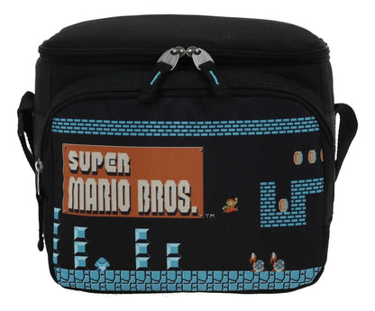 Super Mario Backpack and Lunchbox for Primary School, MB66505 Chenson, Black Print