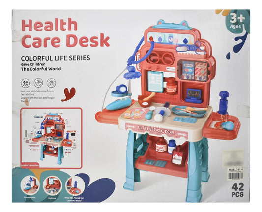 Set Medico Infantil 42 Piezas Rojo Health Care Desk 8134