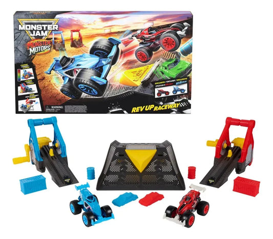 Monster Jam Motors Set De Juego Rev Up Raceway Spin Master
