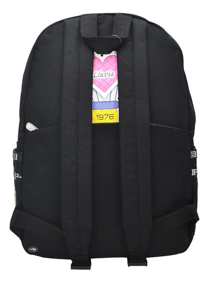 Mochila Meow Hip Hop Negra Lisa Estampado Primaria Ll23bpt02-6