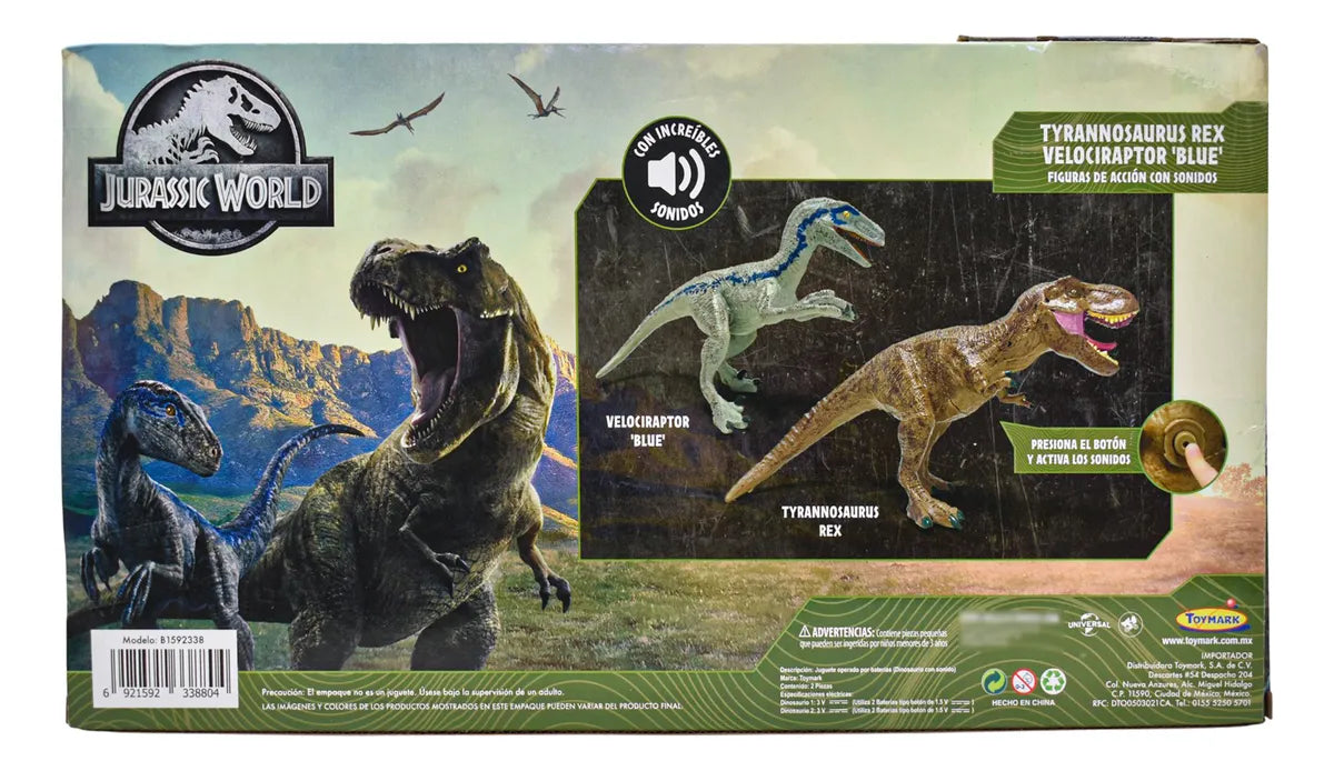 Jurassic World Pack 4 Dinosaurios Con Sonido #2 Toymark
