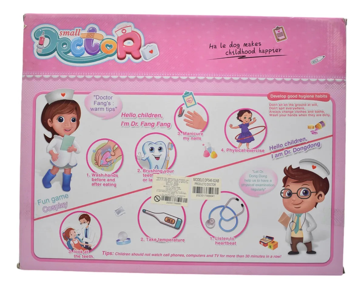 Set De Pediatra Con 8 Pz Color Rosa Small Doctor Df546-92ab