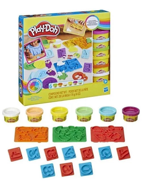 Set de Play Doh Números y Figuras con 6 Botes de Masas
