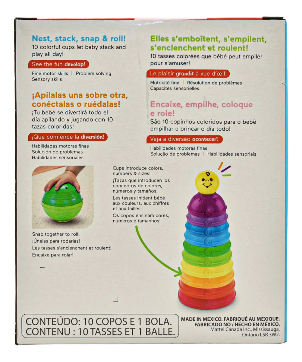 Tazas De Actividades Y Juguete De Apilar Aritos Fisher Price Multicolor
