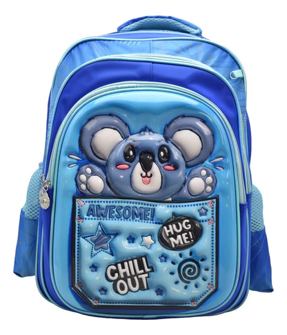 Mochila Koala Awesome Kit 3pz Primaria Ll24bpp531 Azul 3d
