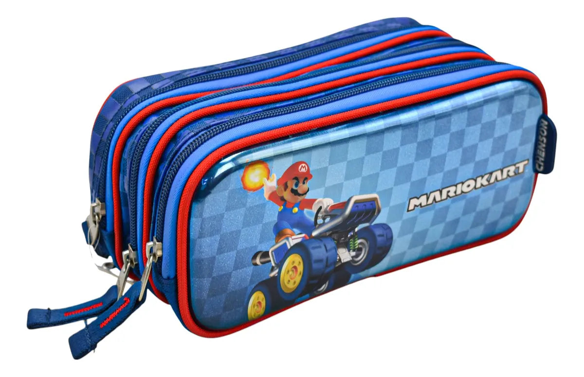 Mochila Y Lapicera Mario Bros Mb64544 Chenson Con Detalle Multicolor 3d Tornasol