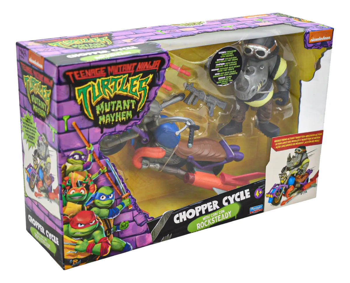 Tortugas Ninja Pack Chopper Cycle Y Dragon Cycle Playmates