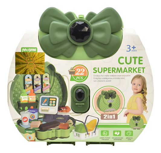 Supermercado Portatil 2 En 1 Cute Supermarket 22pz 688118a Verde