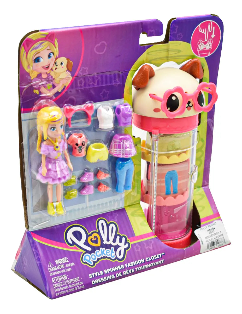 Polly Pocket Armario Giratorio De Looks Pack 2 Piezas Mattel