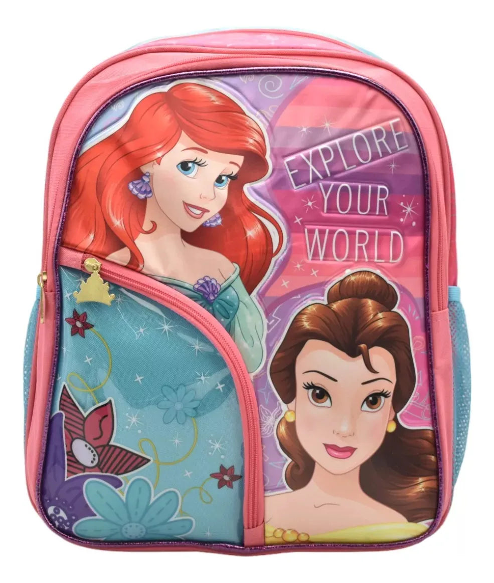 Mochila Disney Princesa Explore Kit 2pz Primaria 158744 Ruz Rosa Estampado, Relieve